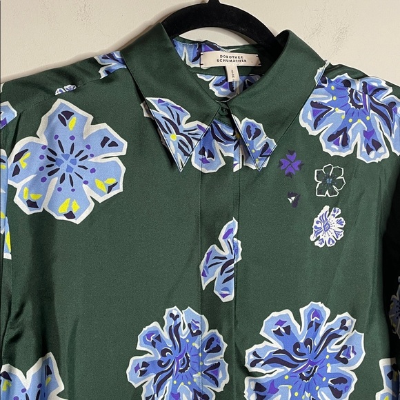 Dorothee Schumacher | Women’s 100% Silk Big Garden Button Down Blouse Size XS - Picture 3 of 9